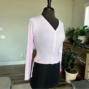 Lululemon Side-Cinch Cinched Ribbed Cardigan Meadowsweet Pink Size 4